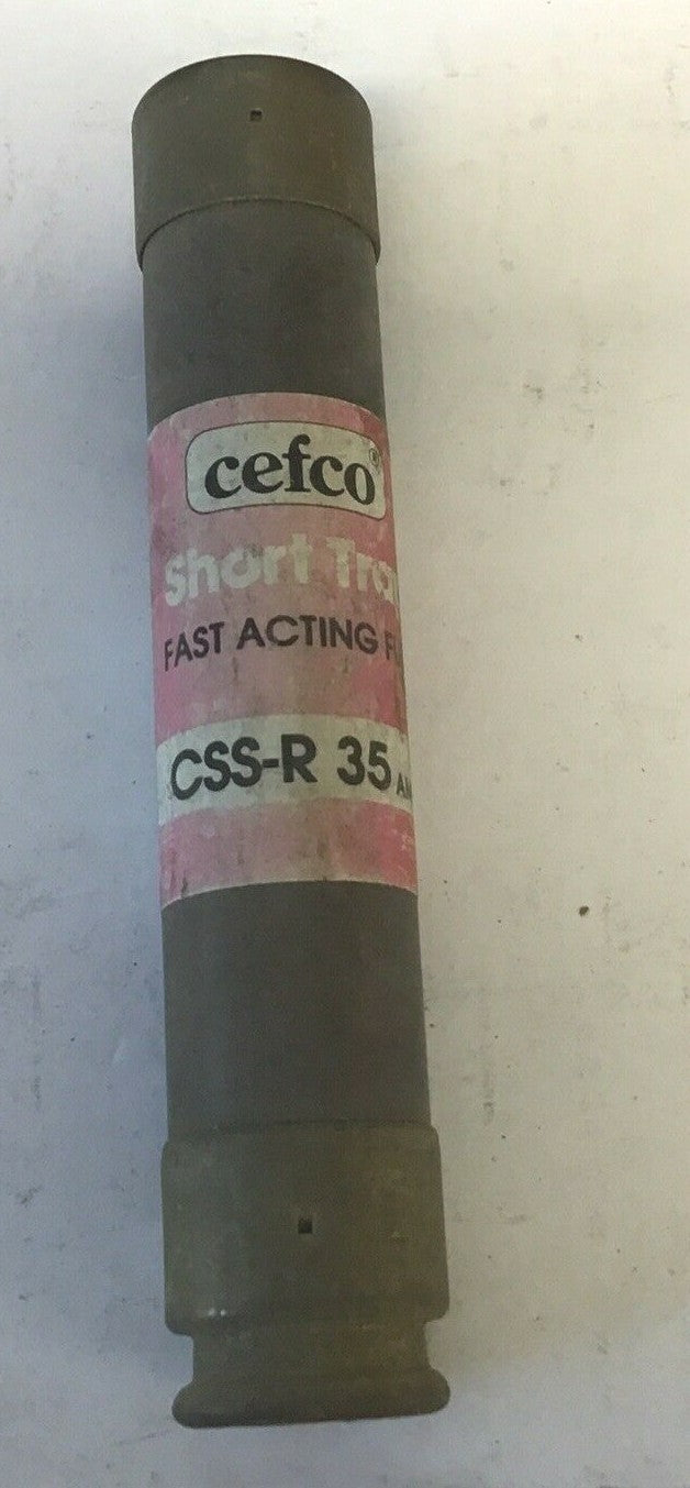 CEFCO CSS-R 35 SHORT TRAP FAST ACTING FUSE 35A 600VAC CLASS RK-5 ***LOTOF5*** 1