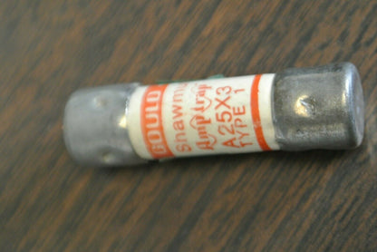 LOT of 3 / GOULD-SHAWMUT A25X3 SEMICONDUCTOR FUSE / 250V / 3A / NEW SURPLUS3