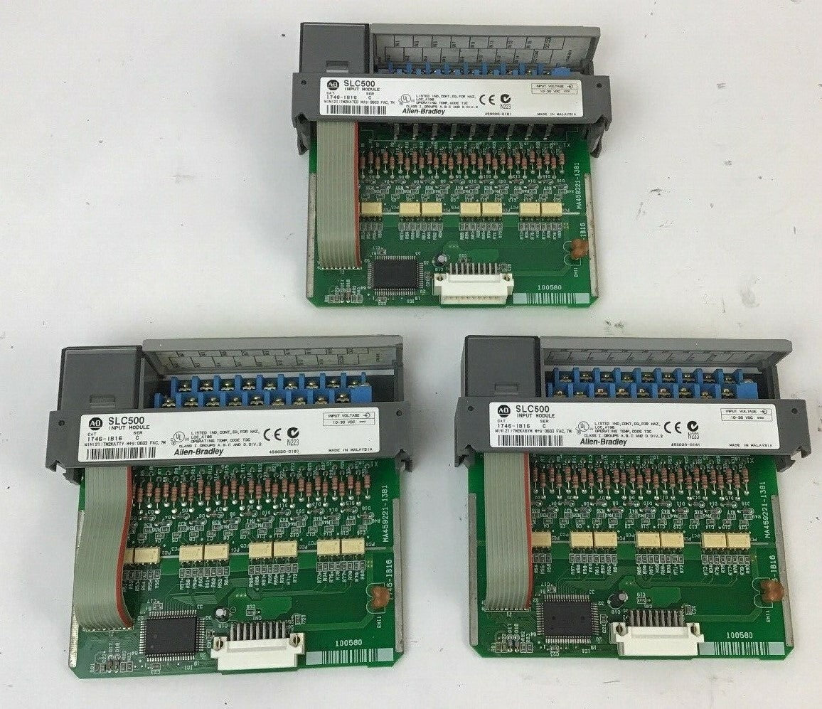 ALLEN BRADLEY 1746-IB16 SLC500 SER.C INPUT MODULE 30VDC ***LOTOF3***0