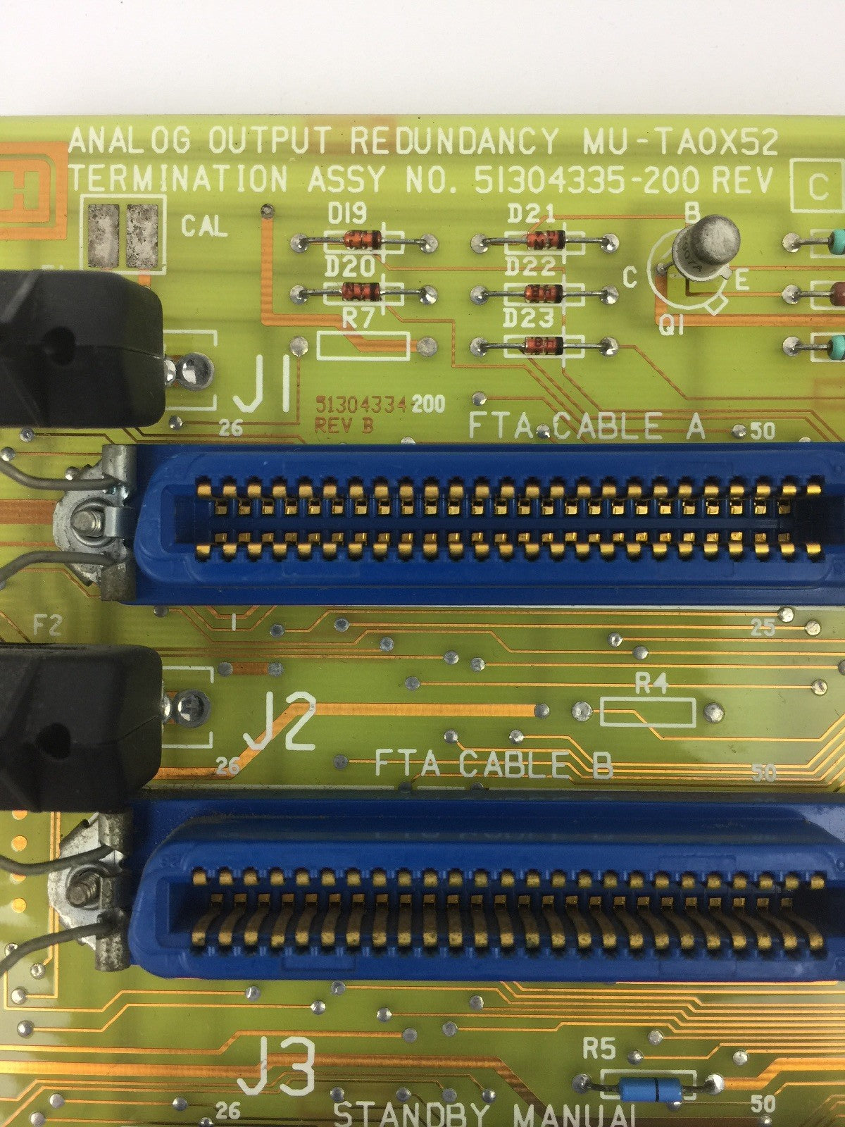 HONEYWELL 51304335-200 REV C TERMINATION ASSY ANALOG OUTPUT REDUNANCY MU-TA0X520