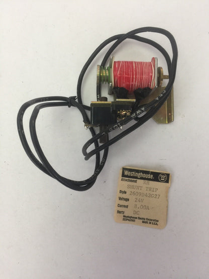 WESTINGHOUSE/CUTLER HAMMER 2609D42G27 RH SHUNT TRIP 24VDC 8.0A0