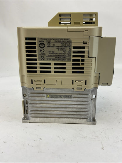 YASKAWA CIMR-VU4A0005FAA REV: D V1000 AC DRIVE OUTPUT 3PH 0-480V 5.4/4.8A2