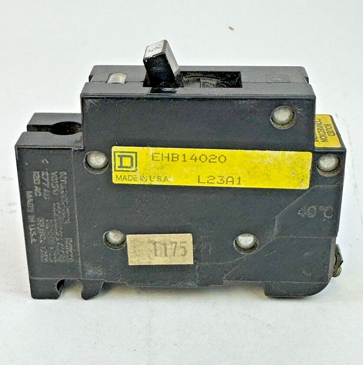 SQUARE D - EHB14020 - BOLT-ON CIRCUIT BREAKER - 1 POLE/20 A/ 277 VAC/ TYPE EHB46