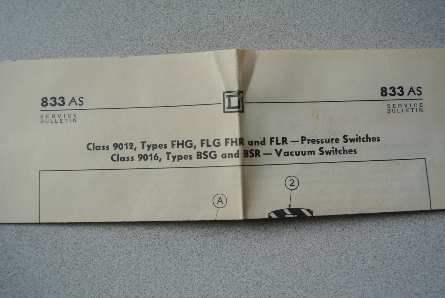 SQUARE D 9016 BSG-1 VACUUM SWITCH - OPEN - 20", CLOSE 14" - NEW SURPLUS6