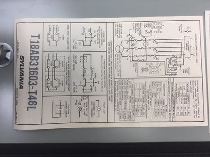 SYLVANIA T18AB31603-T46L A.C. MAGNETIC COMBINATION STARTER 30A 600V COIL 110-1206