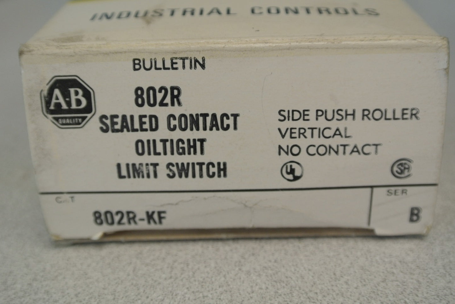 ALLEN-BRADLEY 802R-KF / OILTIGHT LIMIT SWITCH, SIDE PUSH ROLLER / NEW SURPLUS6