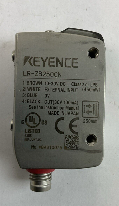 KEYENCE LR-ZB250CN LASER SENSOR 10-30VDC1