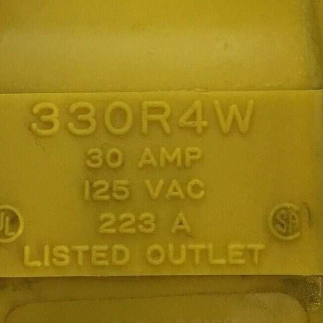 HUBBELL 330R4W PIN&SLEEVE RECEPTACLE PLUG 30A 125VAC 4