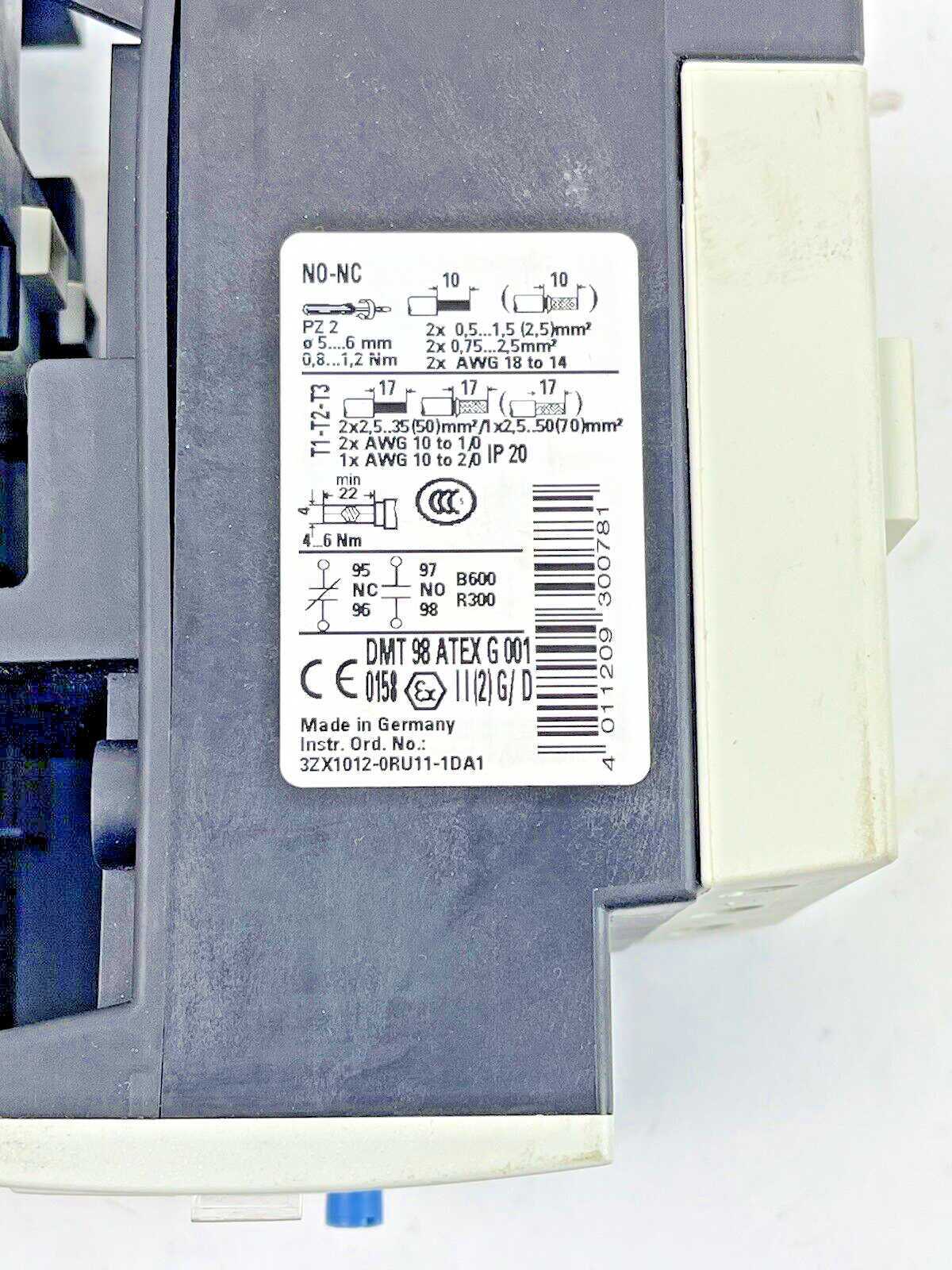 SIEMENS - 3RT1045-1BB40 & 3RU1146-4LB0 & 3RH1921-1CA10 (X2) & 3RT1936-1ER0011