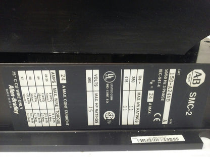 ALLEN-BRADLEY SMC-2 150-A24NB SER. A MOTOR CONTROLLER 50/60Hz 3PH IEC-947-4 1