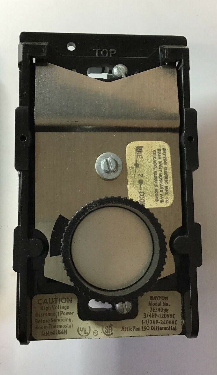 DAYTON 2E340 SWITCH CONTROL 240VAC ATTIC FAN DIFFERENTIAL 3