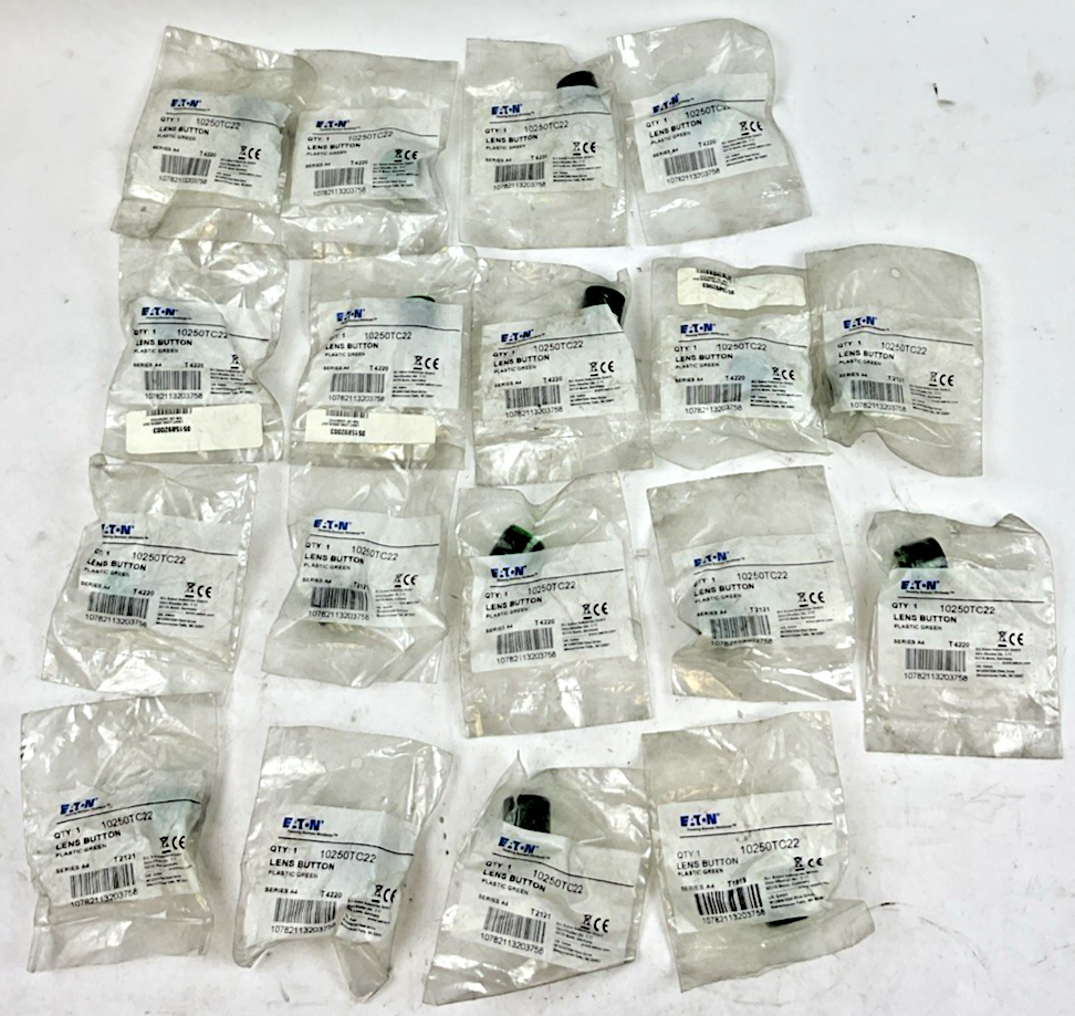 EATON 10250TC22 GREEN PLASTIC LENS BUTTON SER.A4 ****LOTOF18****0