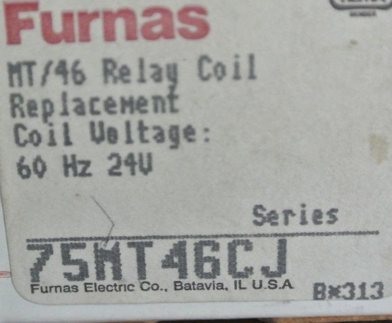 FURNAS 75MT46CJ MACHINE TOOL RELAY COIL / REPLACEMENT  240V, 60Hz NEW SURPLUS1