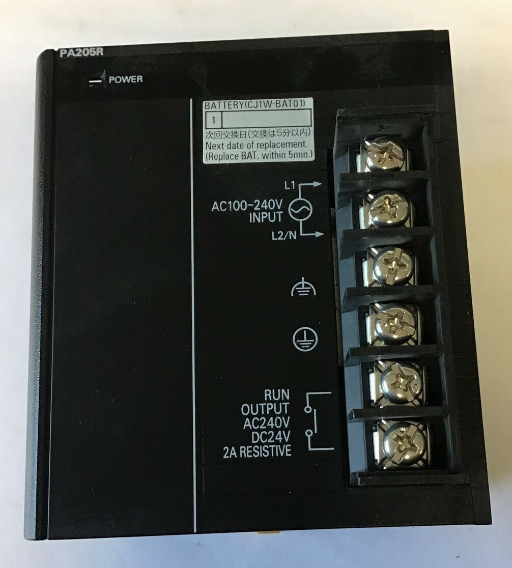 OMRON CJ1W-PA205R POWER SUPPLY UNIT 100-240VAC 0
