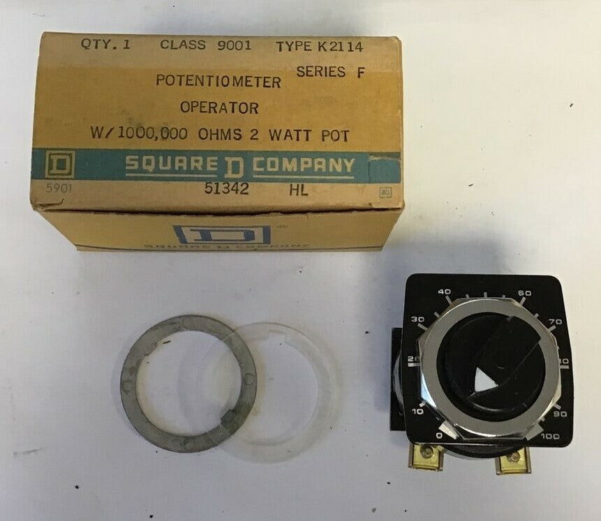 SQUARE D 9001 K2114 POTENTIOMETER OPERATOR SER.F 0