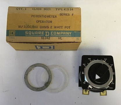 SQUARE D 9001 K2114 POTENTIOMETER OPERATOR SER.F 0