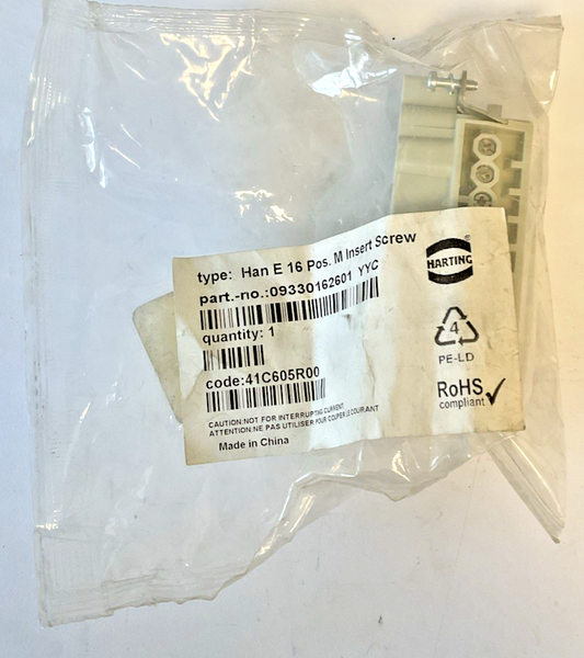 HARTING HAN E 16 POS 09330162601 INSERT CONNECTOR0