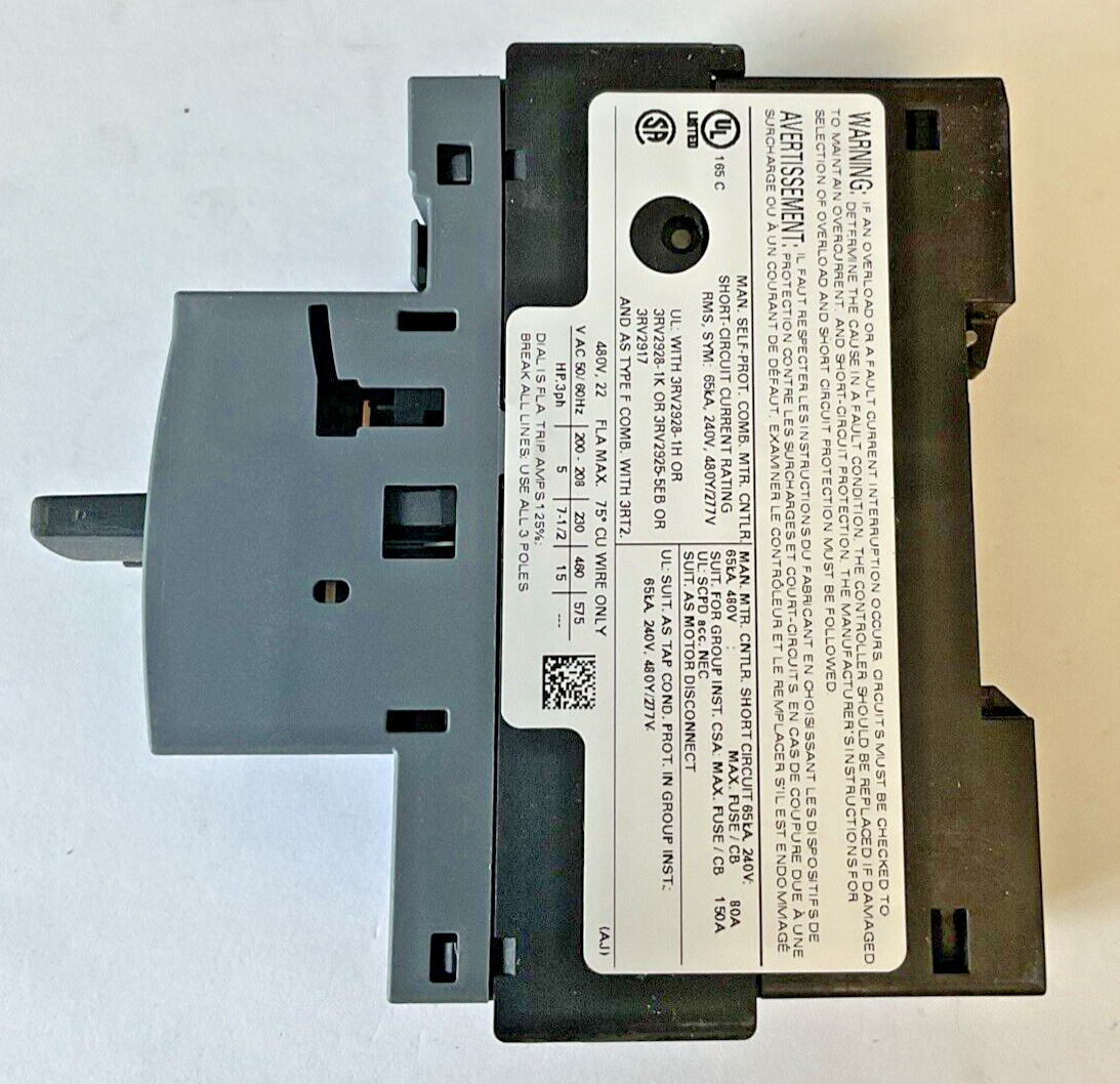 SIEMENS 3RV2021-4CA10 MOTOR CONTROL 16-22A6