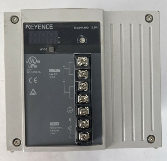 KEYENCE MS2-H300 SWITCHING POWER SUPPLY OUTPUT 24VDC 12.5A INPUT 100-240VAC 3.9A0