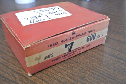 LOT of 7 / PIERCE NON-RENEWABLE FUSES 4A / 600V / NEW SURPLUS4