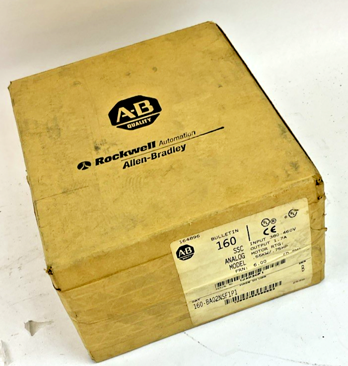 ALLEN BRADLEY 160-BA02NSF191 ANALOG AMPLIFIER MOTOR DRIVE .75HP SER.B FRN:6.0.0