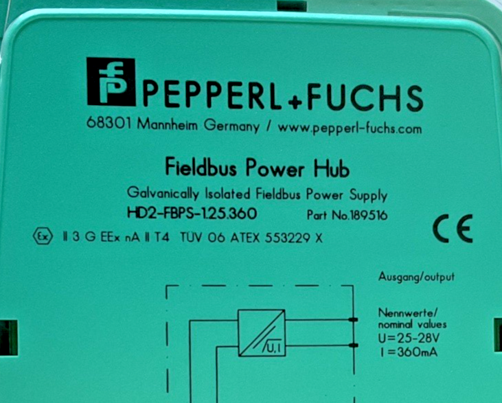 PEPPERL+FUCHS HD2-FBPS-1.25.360 POWER HUB2