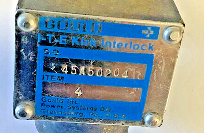 GOULD ITE INTERLOCK 45A50204 INTERLOCK ITEM 4  W/O KEY1