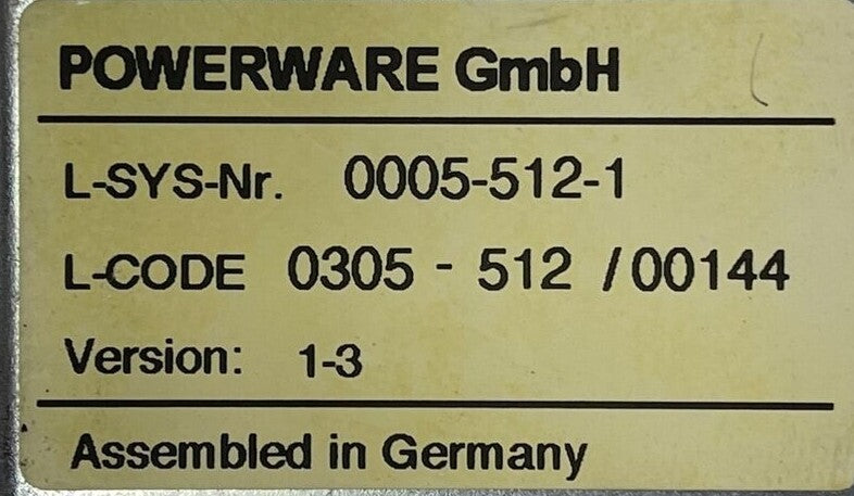 LAMBDA SIRIUS CSF350EQ 24 15.5/15.5G, 15.5/15.5G H99003 POWERWARE GmbH L-SYS-NR.2