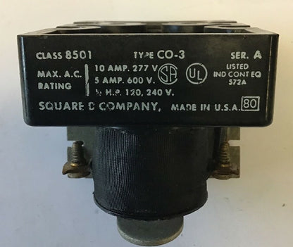 SQUARE D 8501 C0-3 CONTROL RELAY SER.A 10AMP 277V 2