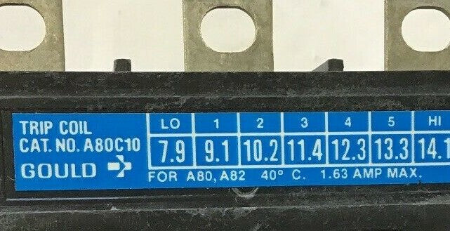 GOULD A80C10 TRIP COIL 1.63 AMP MAX3