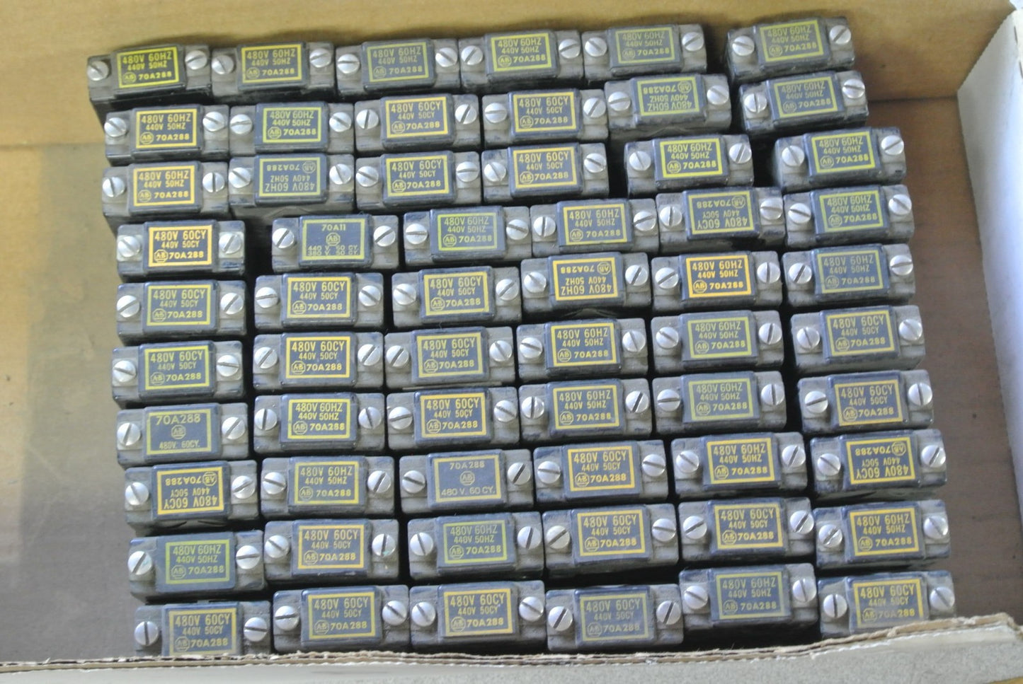 ALLEN-BRADLEY 70A288 COIL SIZE 0 440-480V, 50-60Hz  NEW SURPLUS  LOT of 54