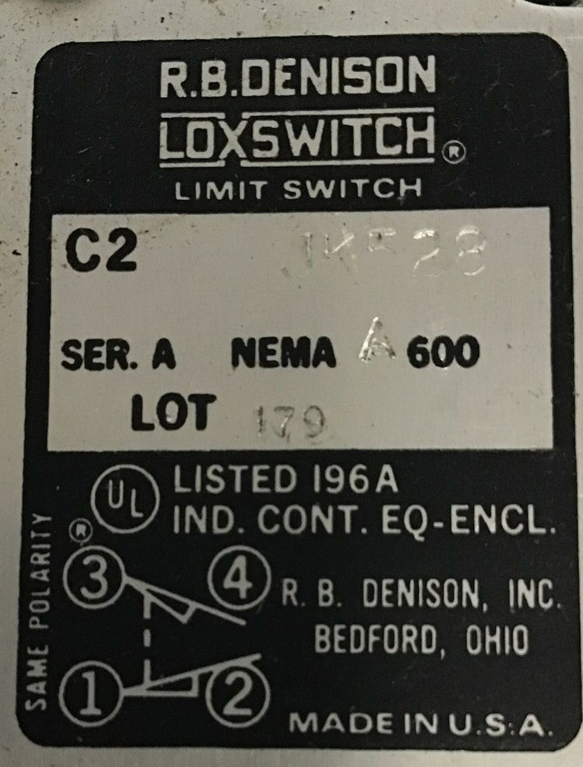 GOULD C2 JK528 LIMIT SWITCH SERIES A NEMA A600 3