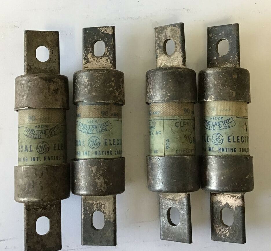 GENERAL ELECTRIC GF8B90 CURRENT LIMITNG FUSE 600VAC 90A  CLASS J***LOTOF4***0