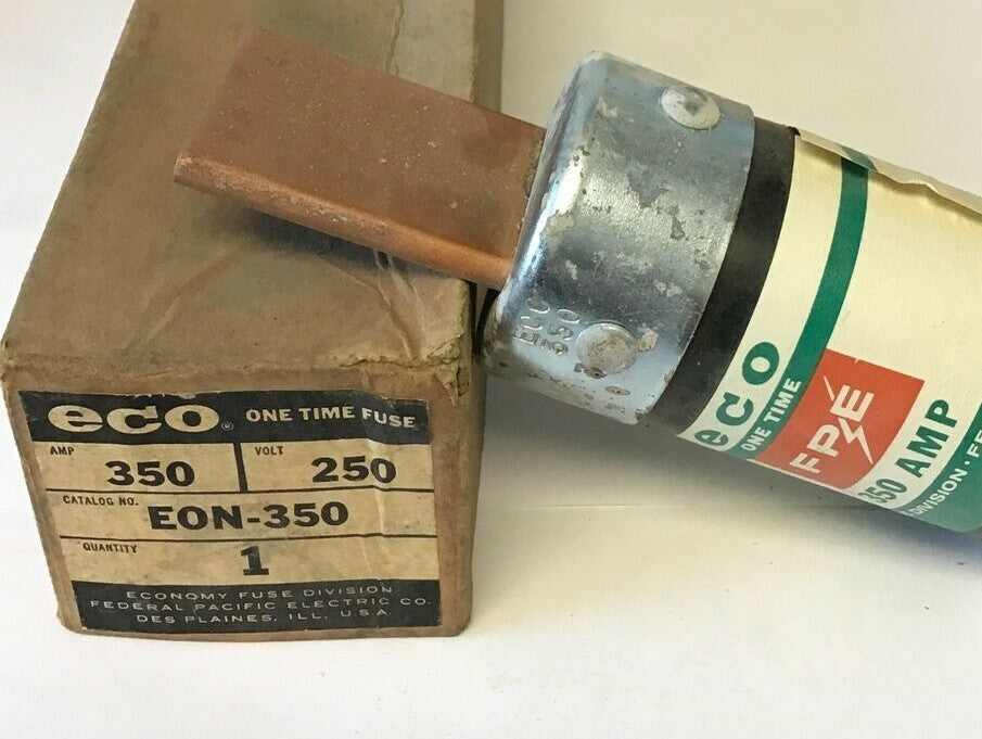 FEDERAL PACIFIC ELECTRIC  EON-350 FUSE ONE TIME 350A 250V***LOTOF2***1