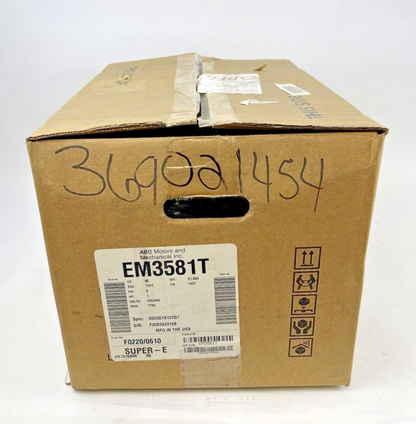 BALDOR - EM3581T - GP Motor - 1 Hp 3 Phase 230/460V 1760 RPM 143t Frame SUPER-E0