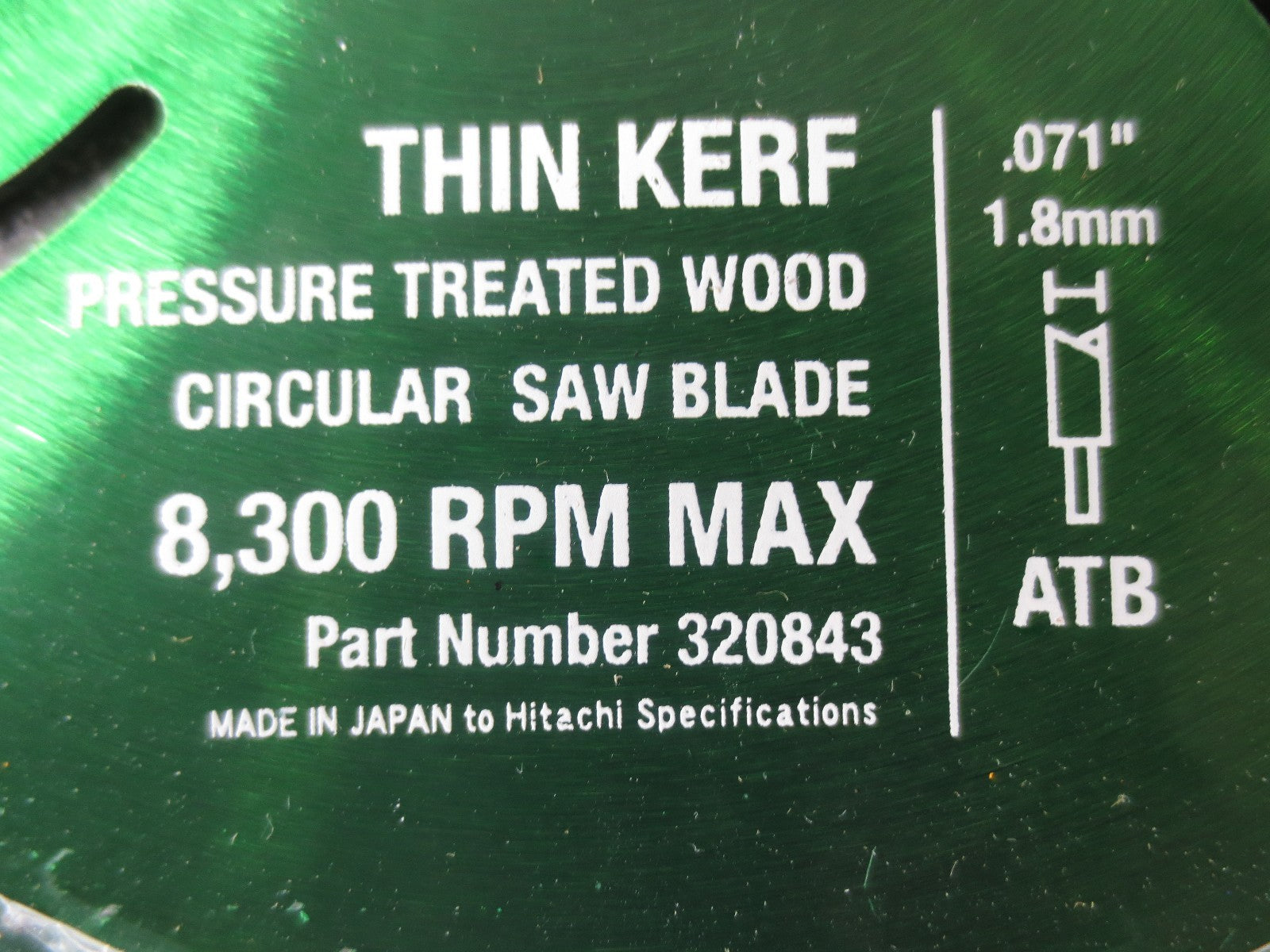 HITACHI 320843 CIRC. SAW BLADE 7-1/4" 24T CARBIDE THIN KERF ATB - NEW SURPLUS1