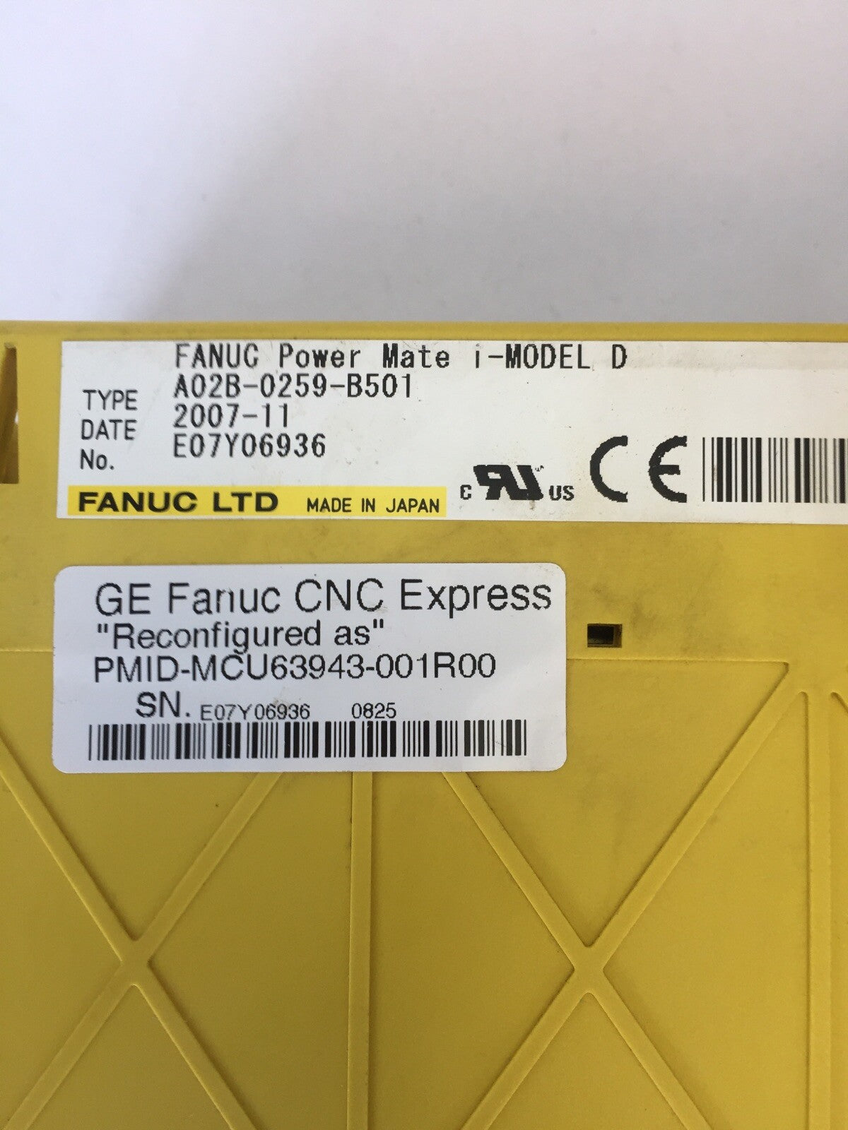 FANUC A02B-0259-B501 POWER MATE i-MODEL D A16B-3200-0260/15E A02B-259-C0201