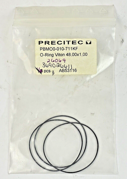 PRECITEC *LOT OF 3* - PBMO0-010-711KF - O-RING REPLACEMENT, O-RING VITON-AB531160
