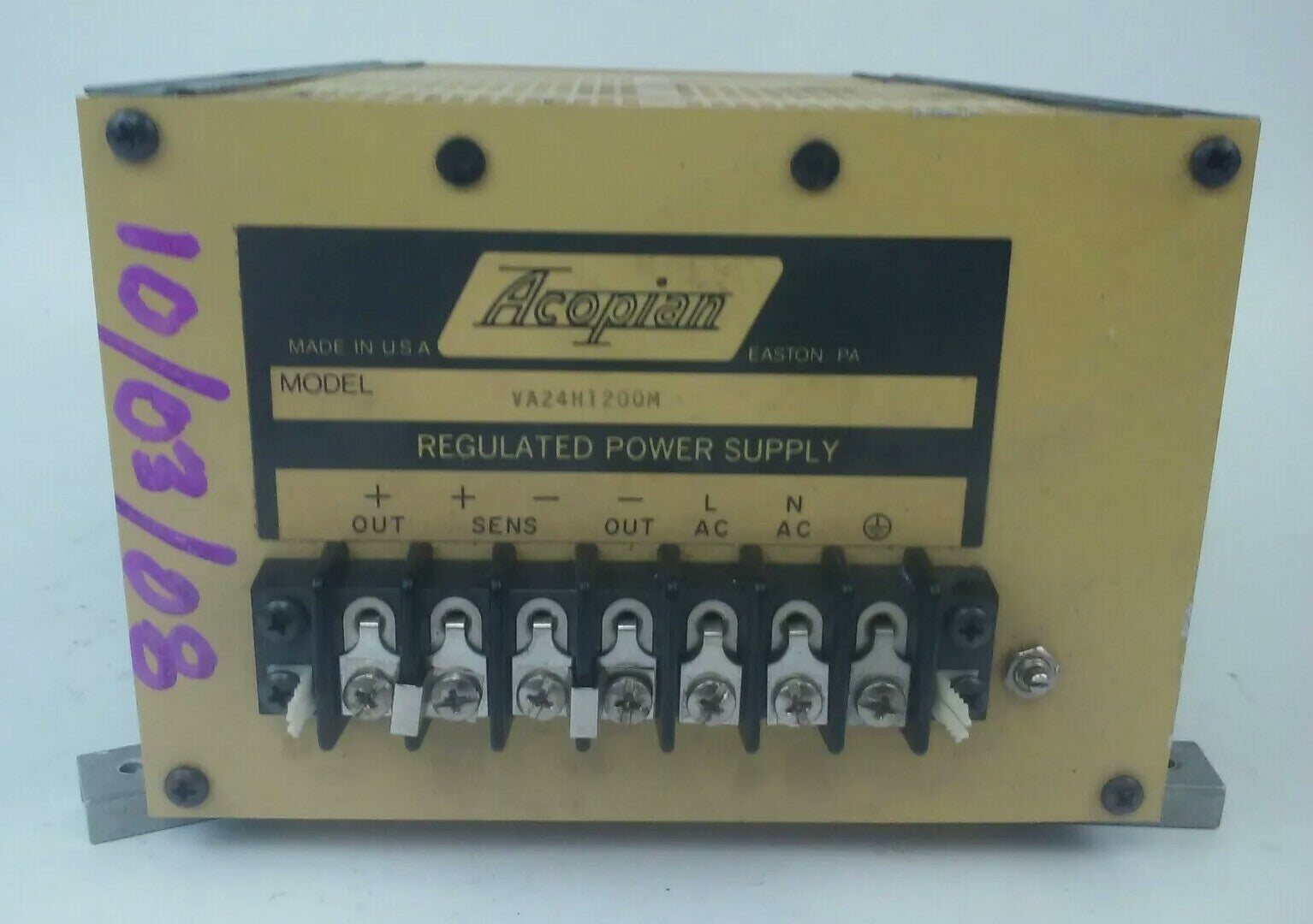 ACOPIAN VA24H1200M REGULATED POWER SUPPLY1