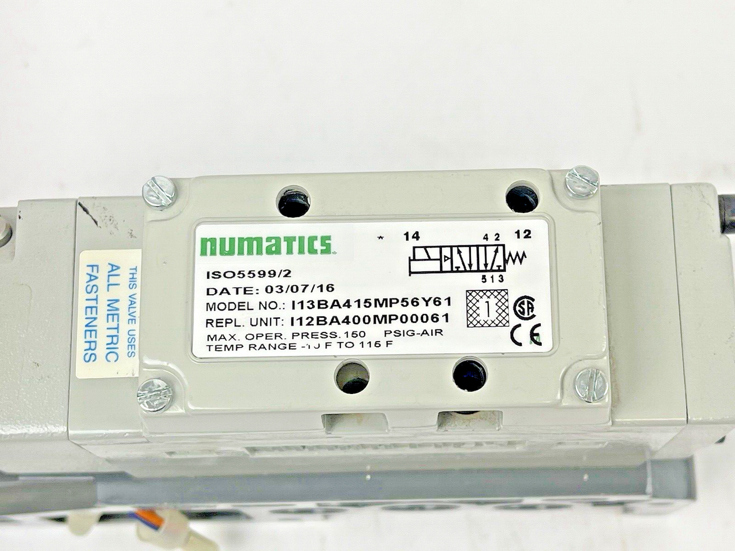 NUMATICS - I13BA415MP56Y61 - ASCO - SOLENOID VALVE - 24 VDC - 4 WATTS W/ BRIDGE4