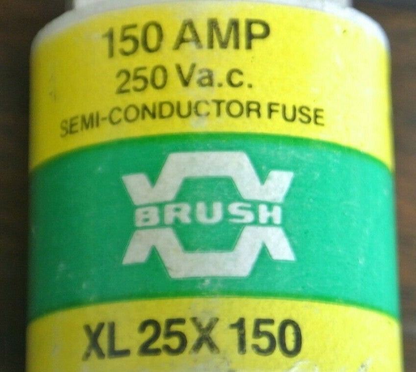 BRUSH XL25X150 SEMICONDUCTOR FUSE / 150A / 250V / NEW SURPLUS1