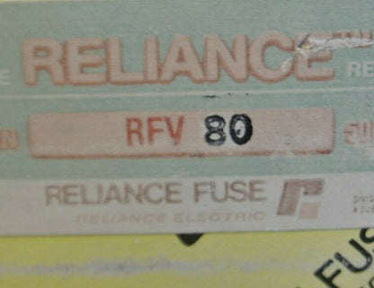 RELIANCE RFV80 RECTIFIER FUSE / 80A / 500V / NEW SURPLUS / EACH / RFV 801