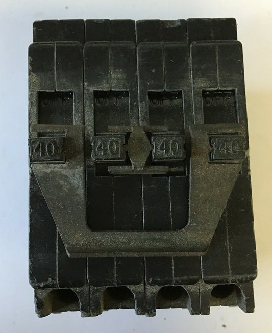I-T-E Q24040 CIRCUIT BREAKER 40A 4POLE 120/240VAC CLASS CTL0
