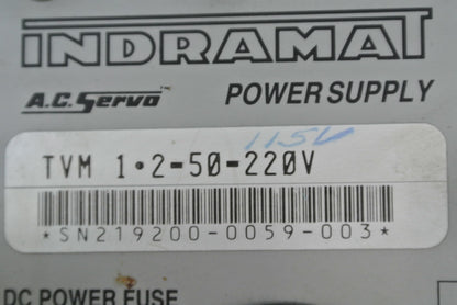 INDRAMAT TVM-1-2-50-115V (***) / AC SERVO POWER SUPPLY1