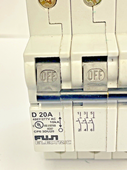 FUJI - CP6 3DU20 -20A MANUAL MOTOR CONTROLLER- 480/277 VAC & CP6 H1U AUX CONTACT2