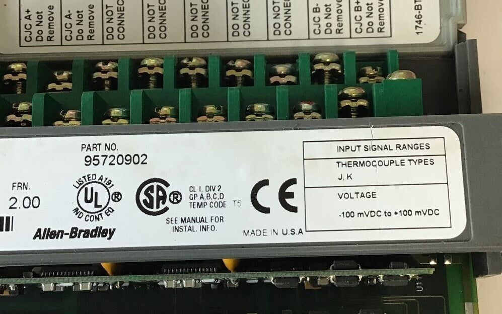 ALLEN BRADLEY 1746-BTM BARREL TEMP MODULE SER.B FRN2.00 4