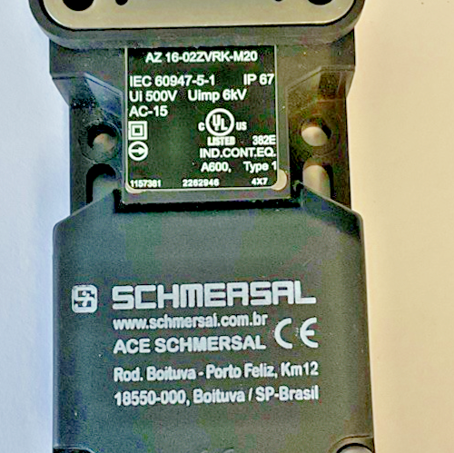 SCHMERSAL AZ 16-02ZVRK-M20 SAFETY INTERLOCK SWITCH 500V1