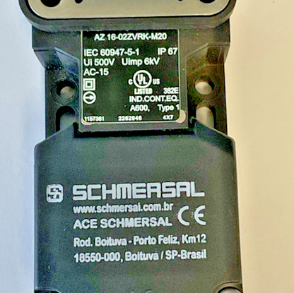 SCHMERSAL AZ 16-02ZVRK-M20 SAFETY INTERLOCK SWITCH 500V1