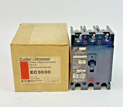 CUTLER-HAMMER / EATON - EC3030 SER. 3 - CIRCUIT BREAKER - 30A/ 240 VAC/ 3 POLE3