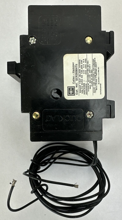 CUTLER HAMMER QCR2030HTS CIRCUIT BREAKER 2P 30A 240VAC 120-240VAC SHUNT TRIP4